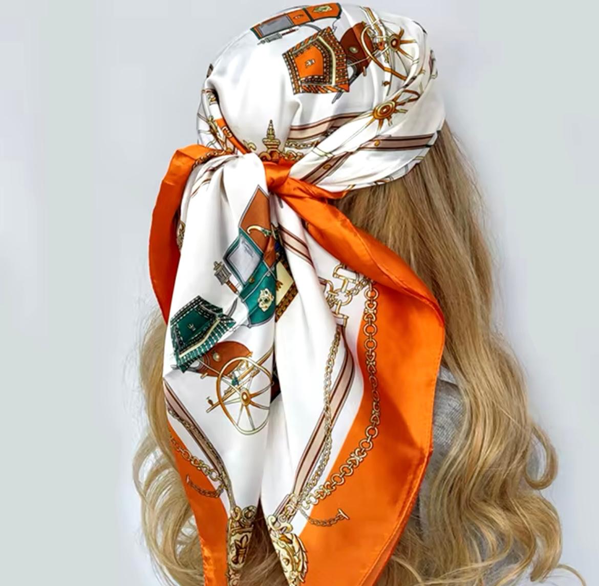 Square Luxury Headcloth Silk Scarf