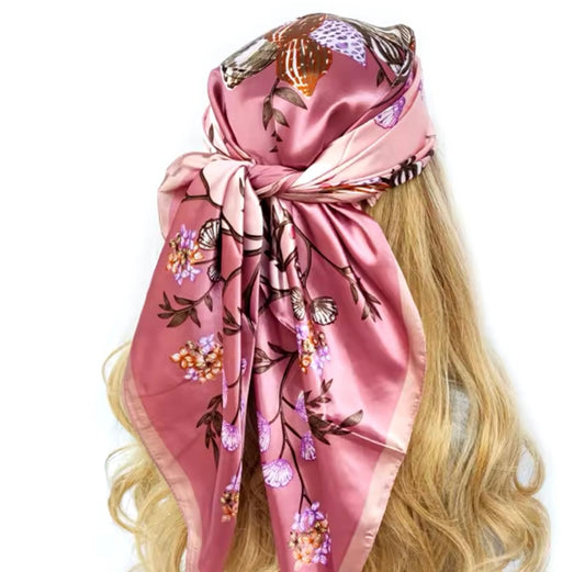 Square Luxury Headcloth Silk Scarf