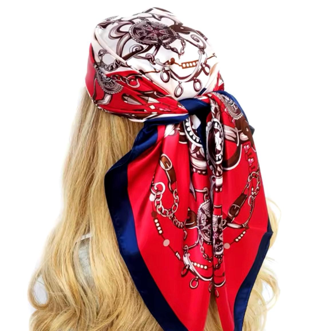 Square Luxury Headcloth Silk Scarf