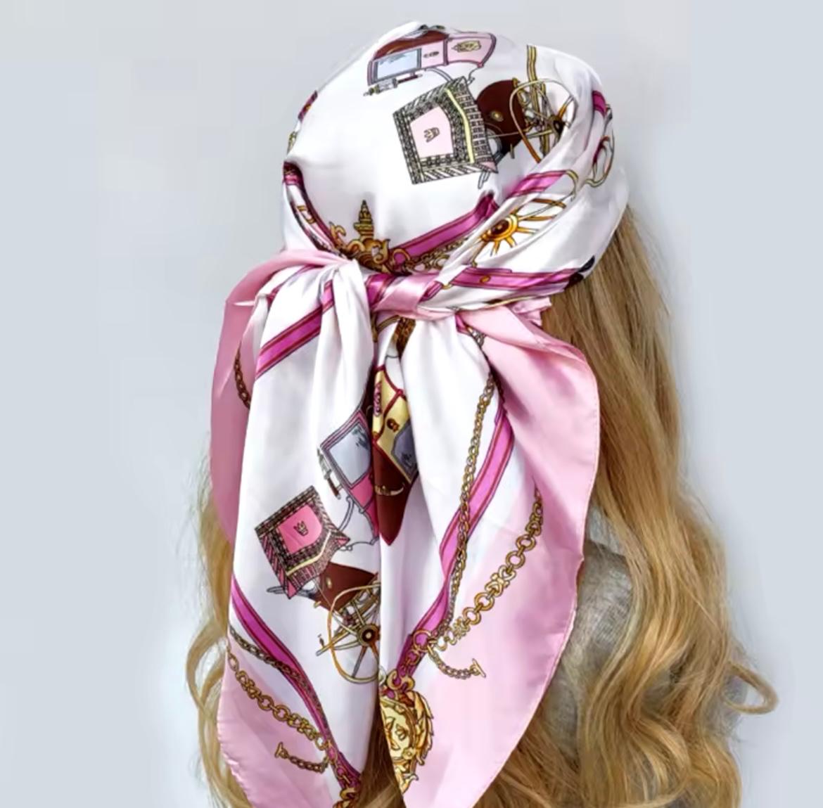 Square Luxury Headcloth Silk Scarf